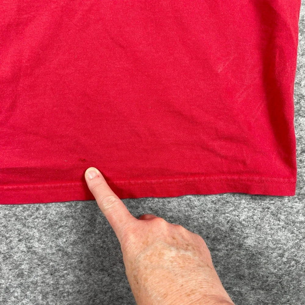 The North Face T-Shirt Mens L Red Box Logo Never Stop Exploring Short Sleeve